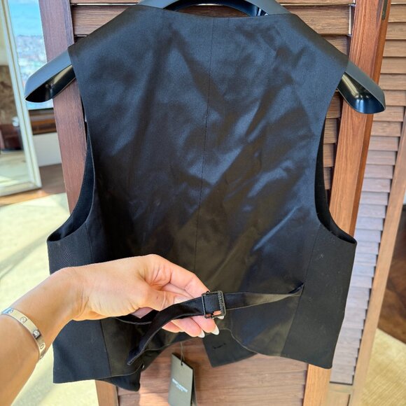 Saint Laurent black double-breasted wool waistcoat - Sz 40 - New with Tags - Picture 5 of 6
